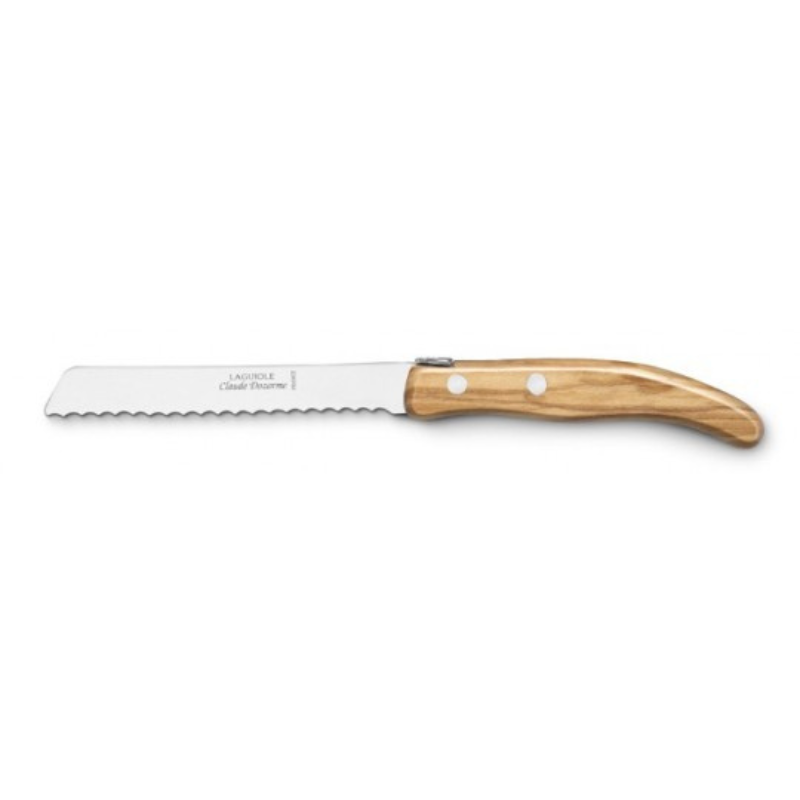 Olive Wood Serrated Knife - Becket Hitch