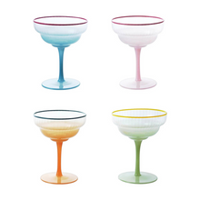 Load image into Gallery viewer, Ombre Fluted Coupe Glass - Becket Hitch
