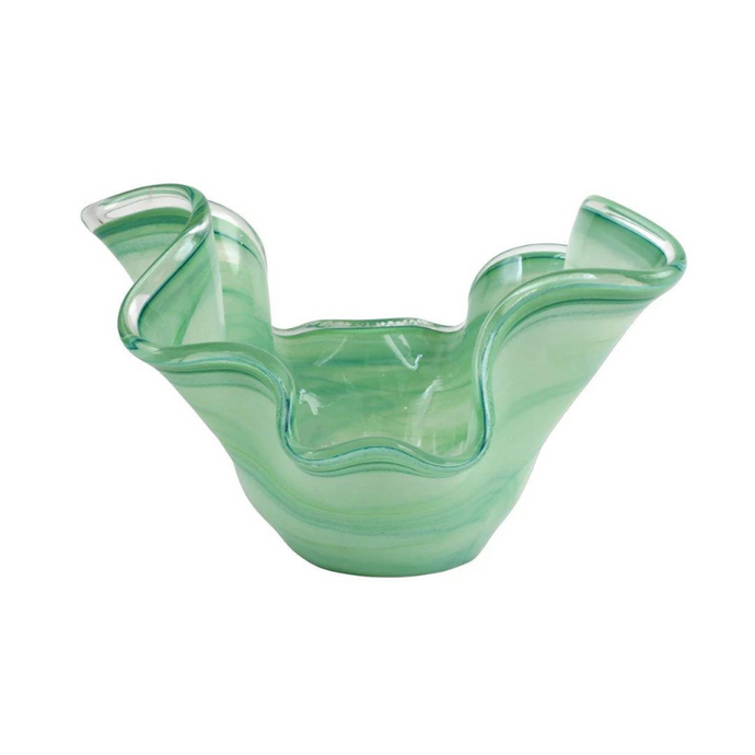 Onda Glass Green Medium Bowl-Becket Hitch