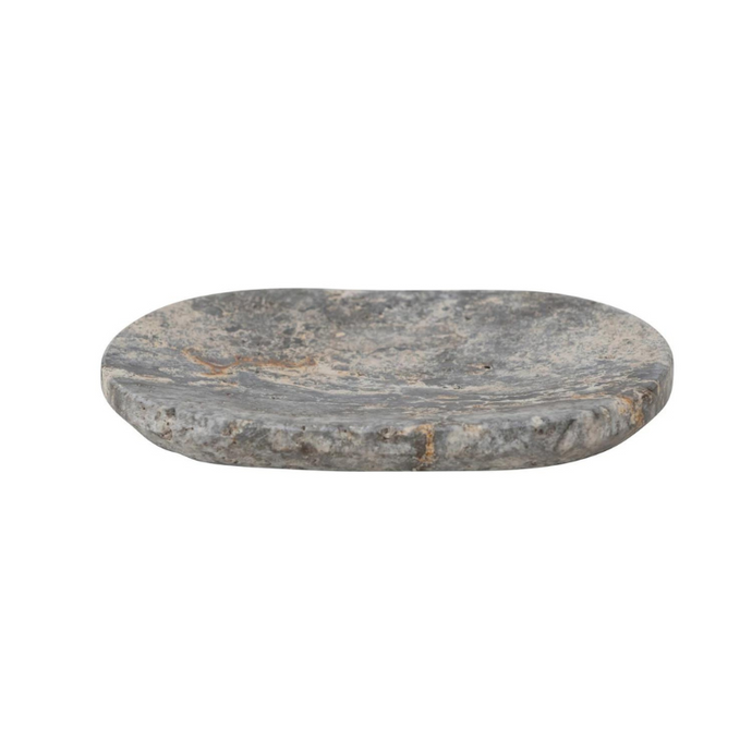 Oval Travertine Soap Dish-Becket Hitch