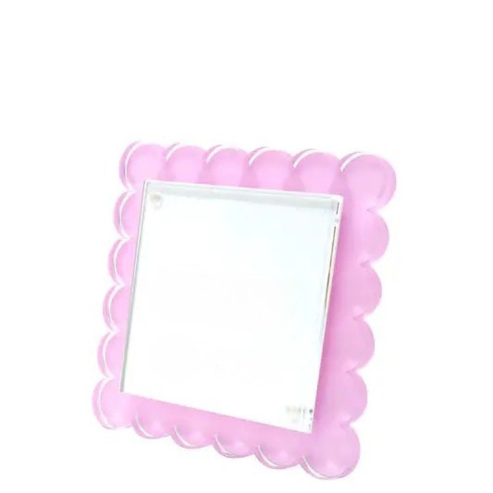 Pastel Pink Square Scallop Frame - Becket Hitch