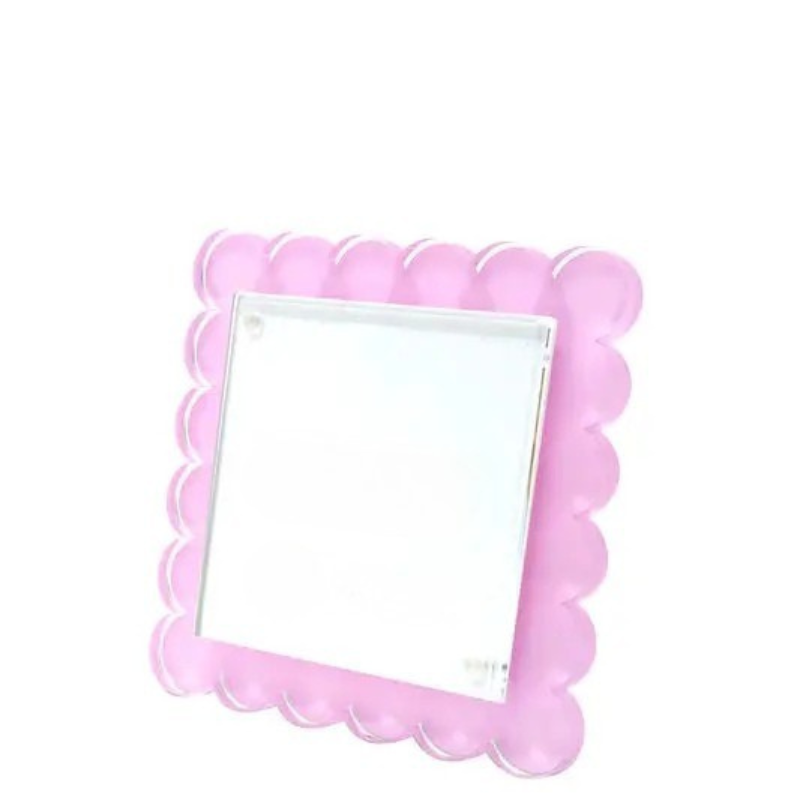 Pastel Pink Square Scallop Frame - Becket Hitch