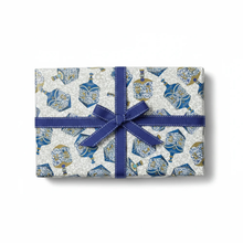 Load image into Gallery viewer, Patterned Dreidels Gift Wrap - Becket Hitch
