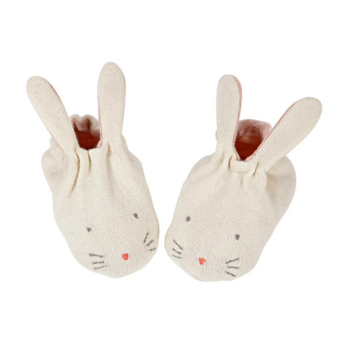 Peach Bunny Baby Booties-Becket Hitch