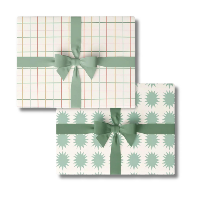 Picnic Basketweave/Mini Bursts Wrapping Paper-Becket Hitch