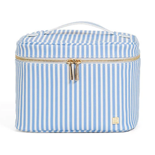 Load image into Gallery viewer, Pimlico Stripe Chambray Luxe Glow Train Case - Becket Hitch
