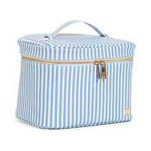 Load image into Gallery viewer, Pimlico Stripe Chambray Luxe Glow Train Case - Becket Hitch
