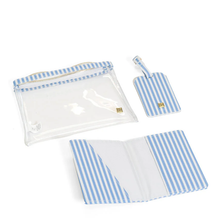 Load image into Gallery viewer, Pimlico Stripe Chambray Luxe Travel Set - Becket Hitch
