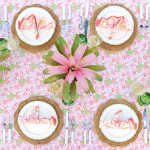 Load image into Gallery viewer, Pineapple Party Pink &amp; Green Tablecloth - Becket Hitch
