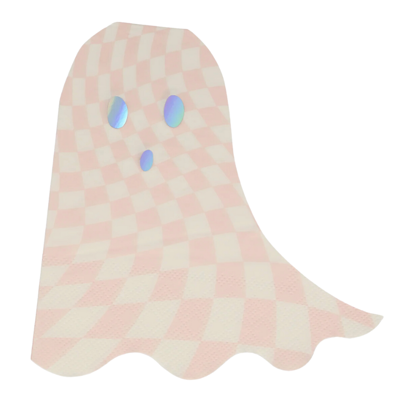 Pink Check Ghost Napkins - Becket Hitch