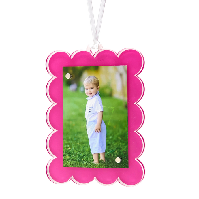 Pink Double-Sided Scallop Ornament - Becket Hitch