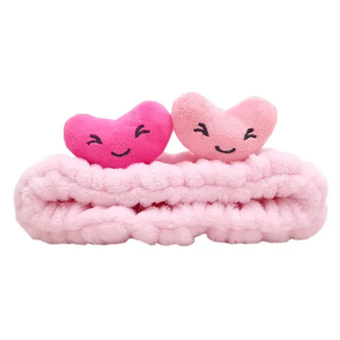 Pink Heart Plush Headband - Becket Hitch