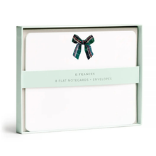 Load image into Gallery viewer, Plaid Bow Flat Notecard Set - Becket Hitch
