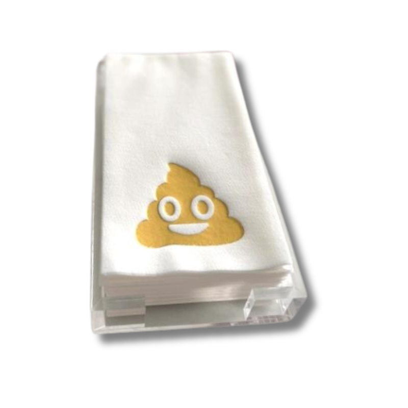 Poop Emoji Guest Towel Hostess Set Becket HitchPoop Emoji Guest Towel Hostess 