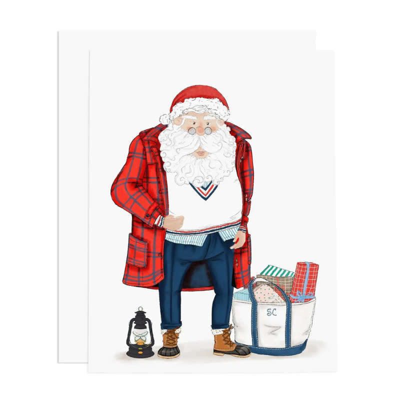 Preppy Santa Holiday Card-Becket Hitch