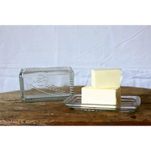 Load image into Gallery viewer, Pressed Glass Butter Dish - Becket Hitch
