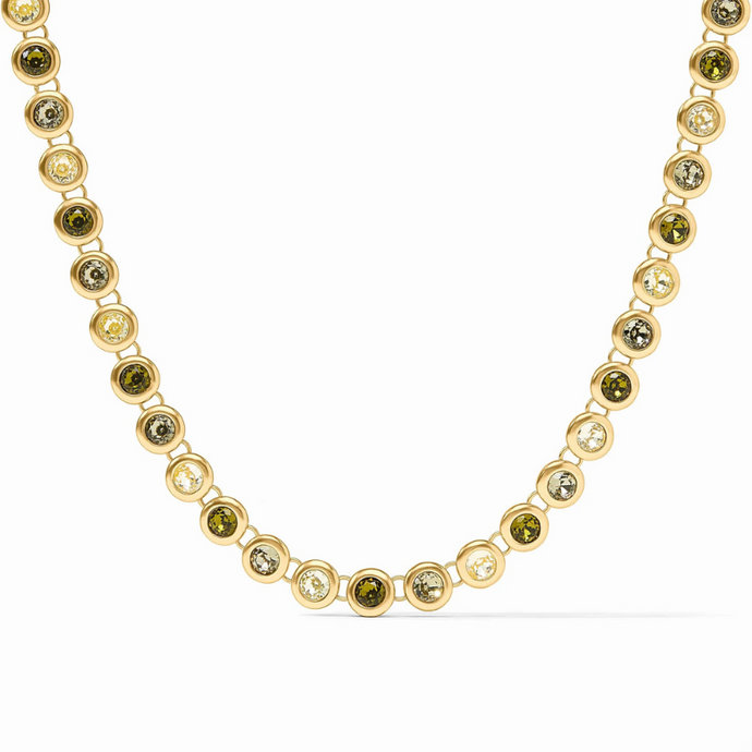 Rainbow Tennis Necklace Shades of Jade-Becket Hitch