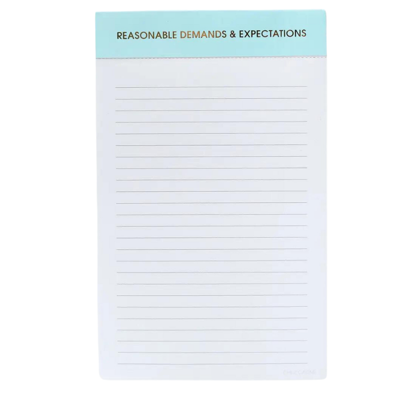 Reasonable Demands and Expectations Notepad-Becket Hitch