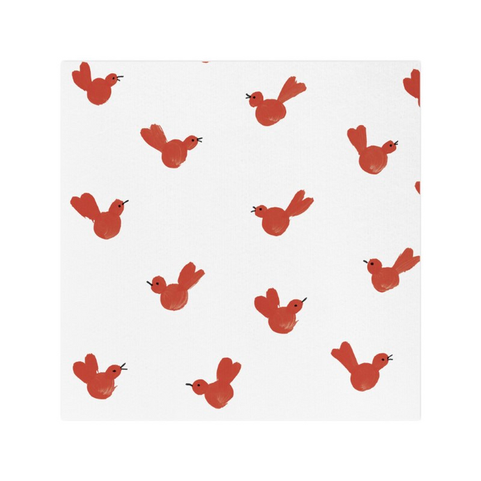 Red Bird Cocktail Napkins-becket hitch