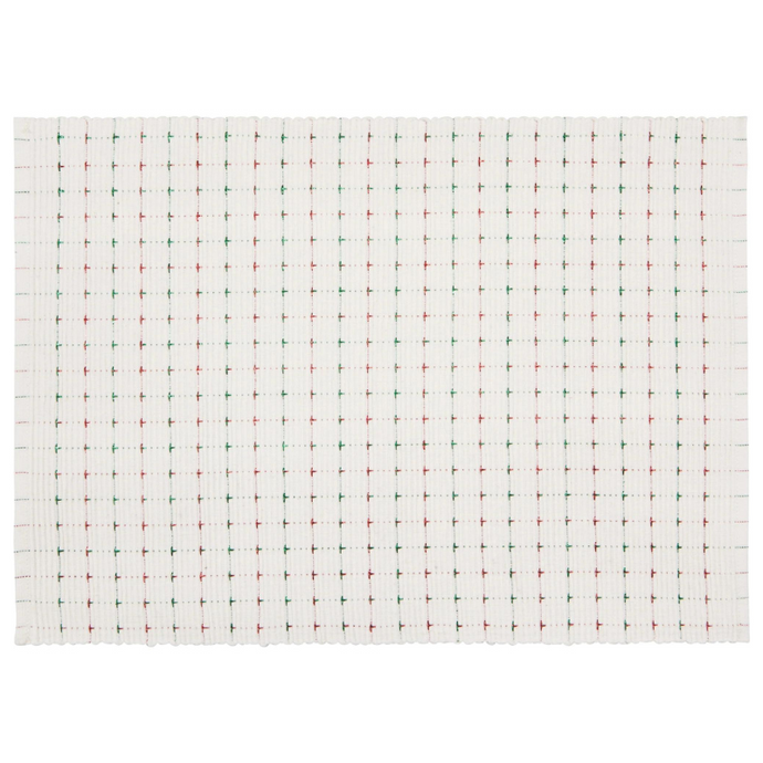 Red Green Ribbed Placemat-Becket Hitch