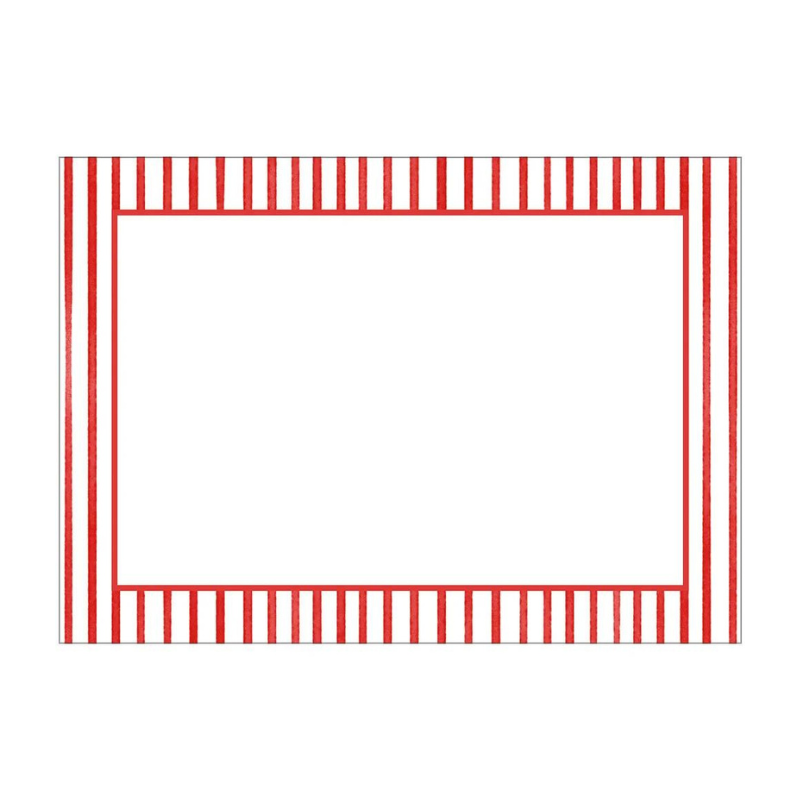 Red Pinstripes Name Labels-Becket Hitch