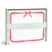 Load image into Gallery viewer, Red Ribbon Candy Flat Notecard Set - Becket Hitch
