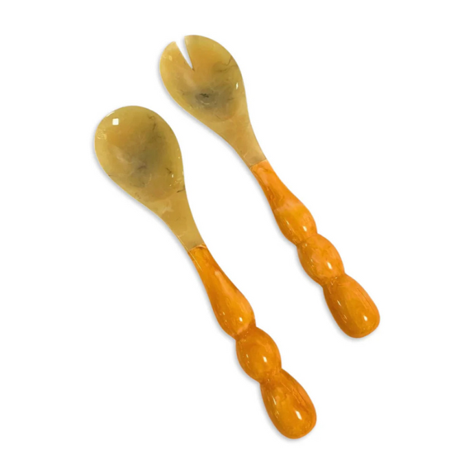 Rio Orange Bubble Salad Servers-Becket Hitch