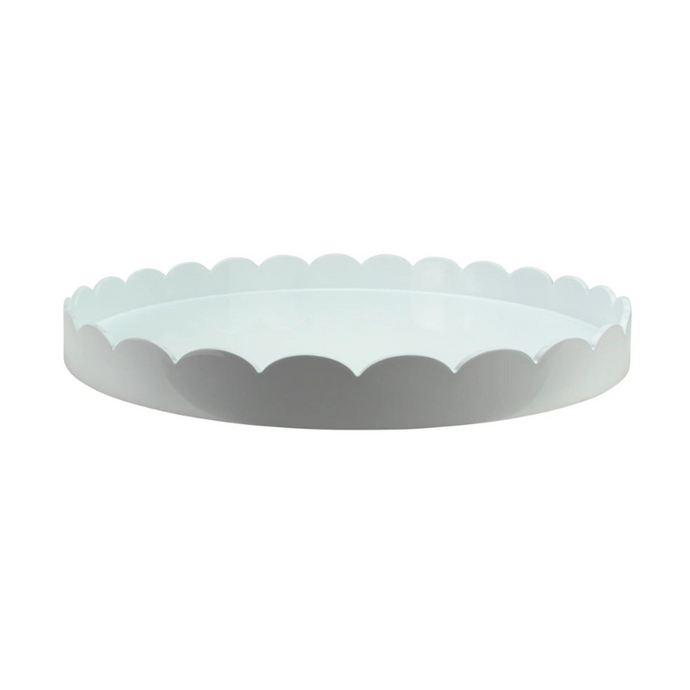 Round Large White Scallop Tray-Becket Hitch