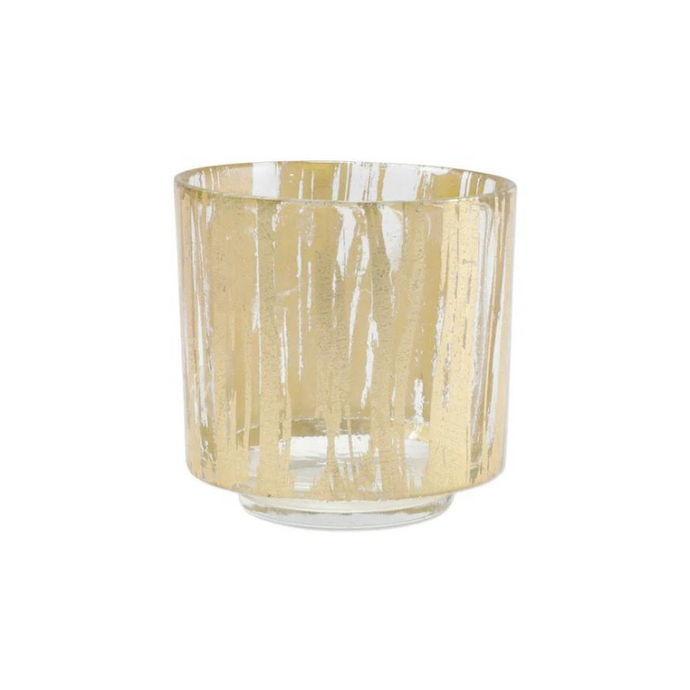 Rufolo Glass Gold Brushstroke Votive-Becket Hitch