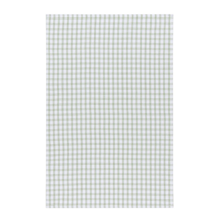 Sage Green Checked Tea Towel-Becket Hitch