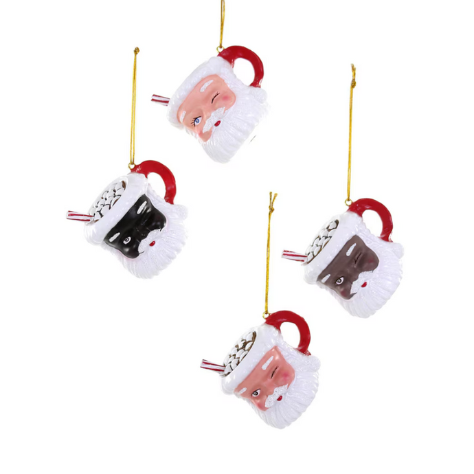 Small Santa Mug Ornament-Becket Hitch