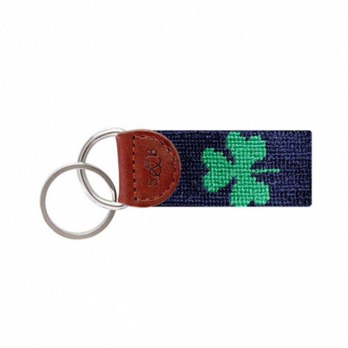 Shamrock Needlepoint Key Fob - Becket Hitch