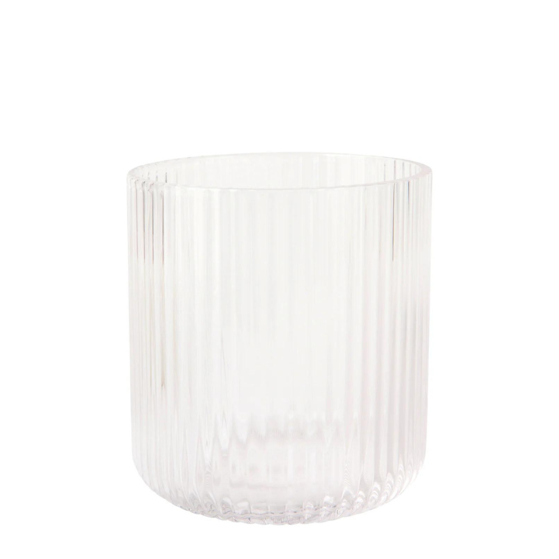 Short Clear Fluted Tumbler