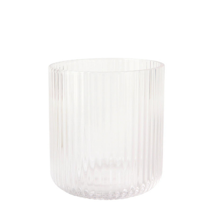 Short Clear Fluted Tumbler-Becket Hitch