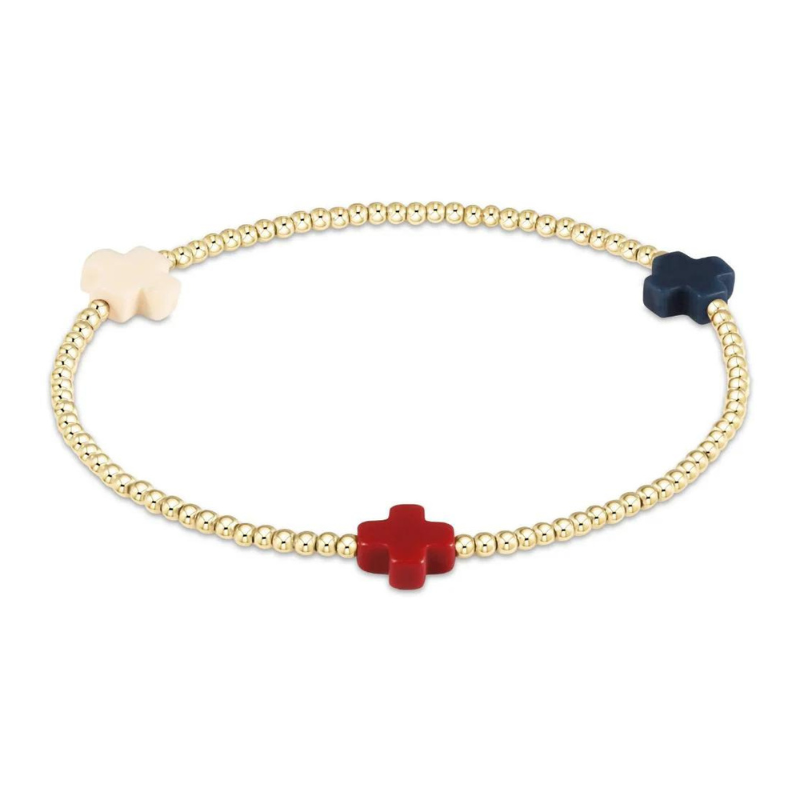 Signature Cross Gold Bracelet - Becket Hitch