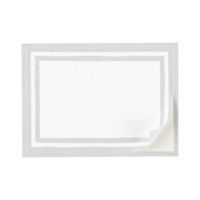 Silver Border Gift Labels - Becket Hitch