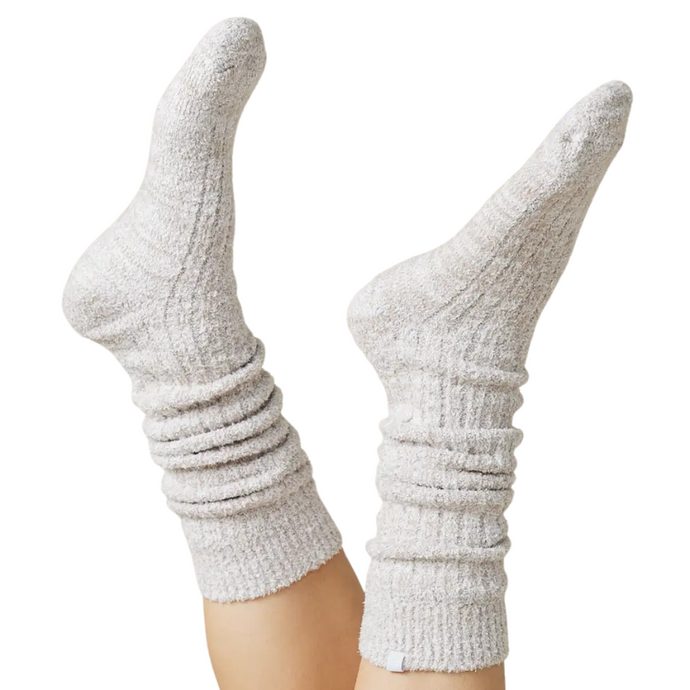 Slouchy Marshmallow Socks in Heather Coco-Becket Hitch