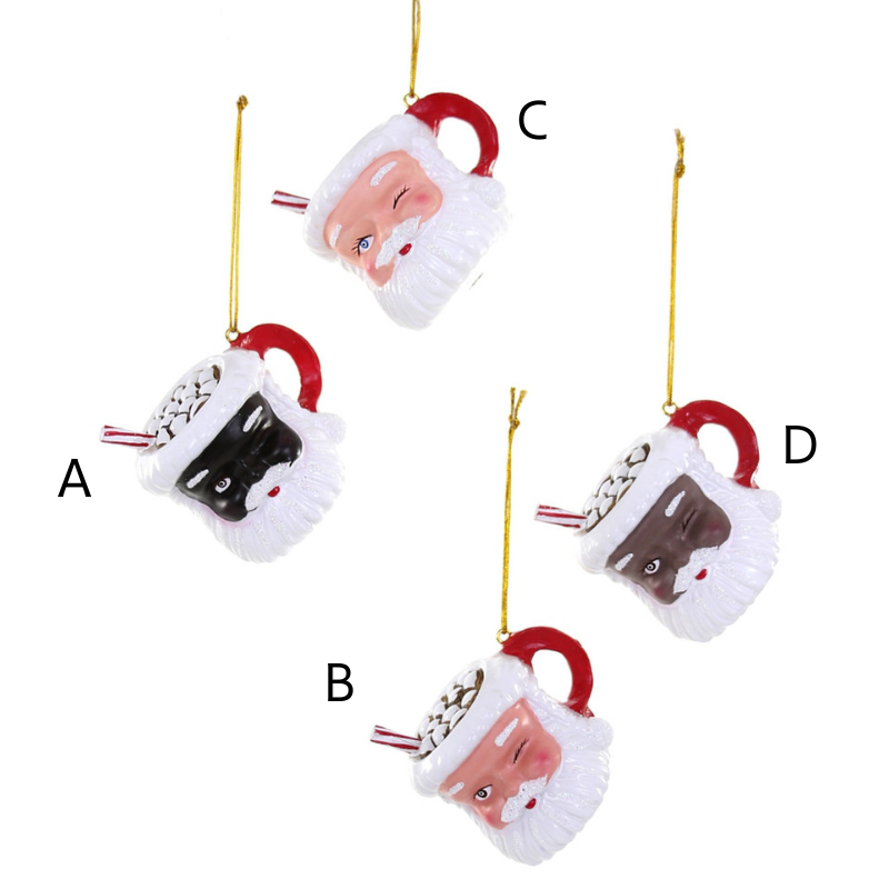 Small Santa Mug Ornament Becket Hitch