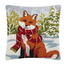 Load image into Gallery viewer, Snowfall Fox Hook Pillow - Becket Hitch
