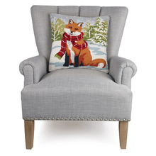 Load image into Gallery viewer, Snowfall Fox Hook Pillow - Becket Hitch
