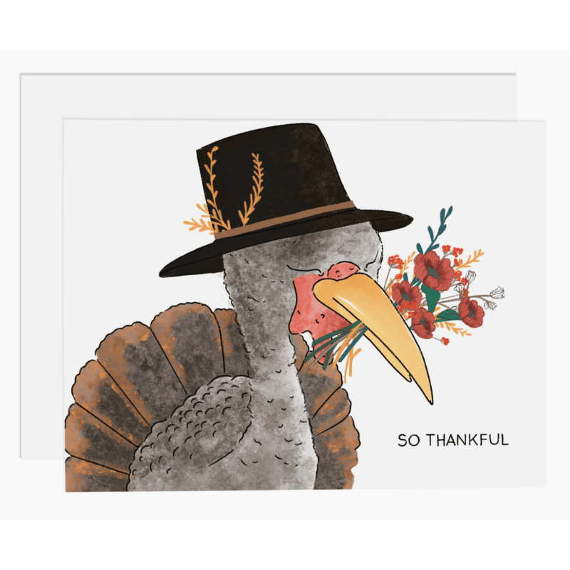 So Thankful Turkey Card - Becket Hitch