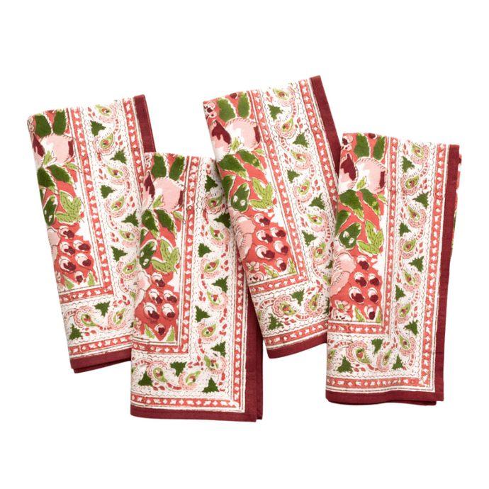 Spice Route Garnet Napkin Set - Becket Hitch