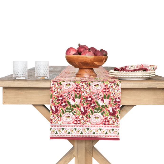 Spice Route Garnet Red Table Runner - Becket Hitch
