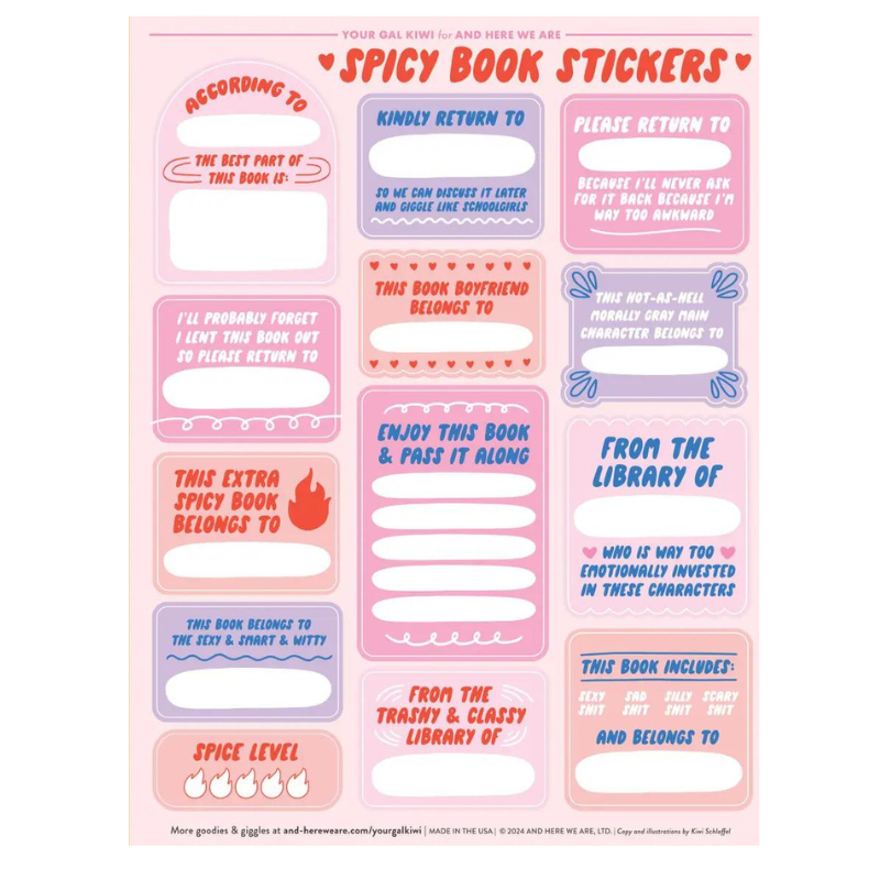 Spicy Book Plate Stickers-Becket Hitch