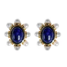 Load image into Gallery viewer, Sutton Earrings in Blue Lapis-Becket Hitch
