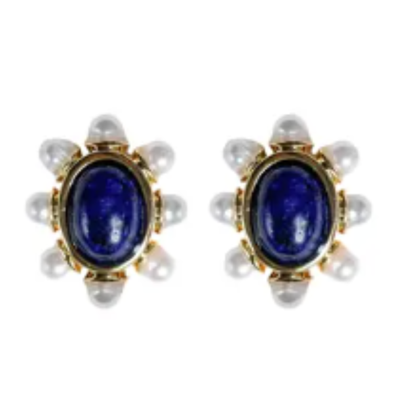 Sutton Earrings in Blue Lapis-Becket Hitch