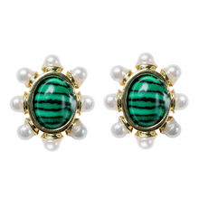 Load image into Gallery viewer, Sutton Earrings in Green Malachite-Becket Hitch
