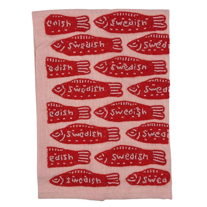 Swedish Fish Beaded Tea Towel - Becket Hitch