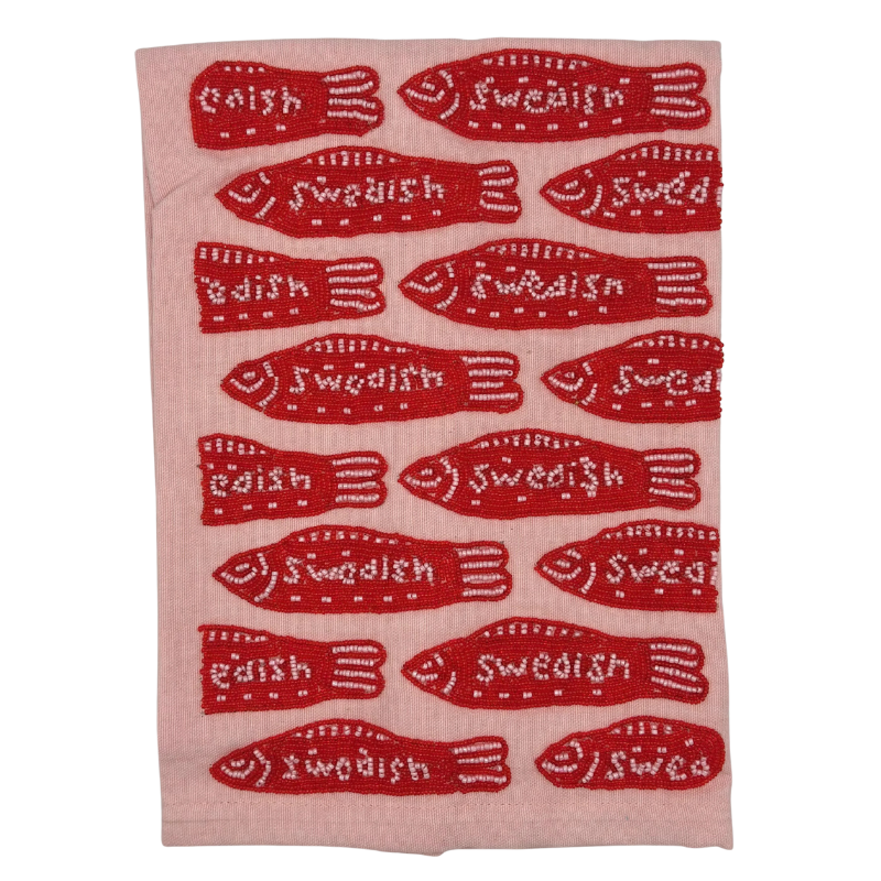Swedish Fish Beaded Tea Towel - Becket Hitch