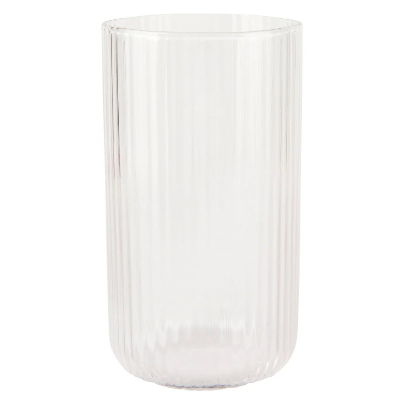 Tall Clear Fluted Tumbler-Becket Hitch